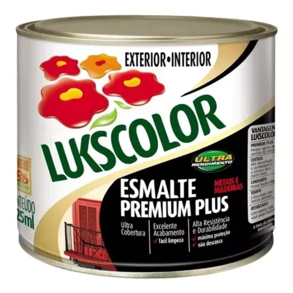 Tinta Esmalte Sintetico Brilhante 225ml 1/16 Lukscolor Cores