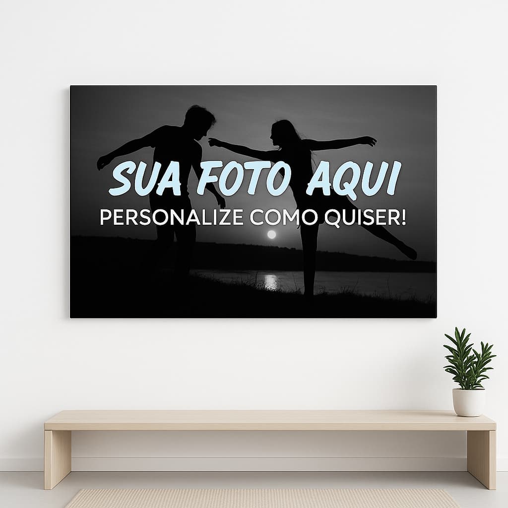 Quadro Decorativo Personalizado Alta Qualidade Sua Foto Imagem Logo Luxo Sala Quarto Escritório Moldura Infinita