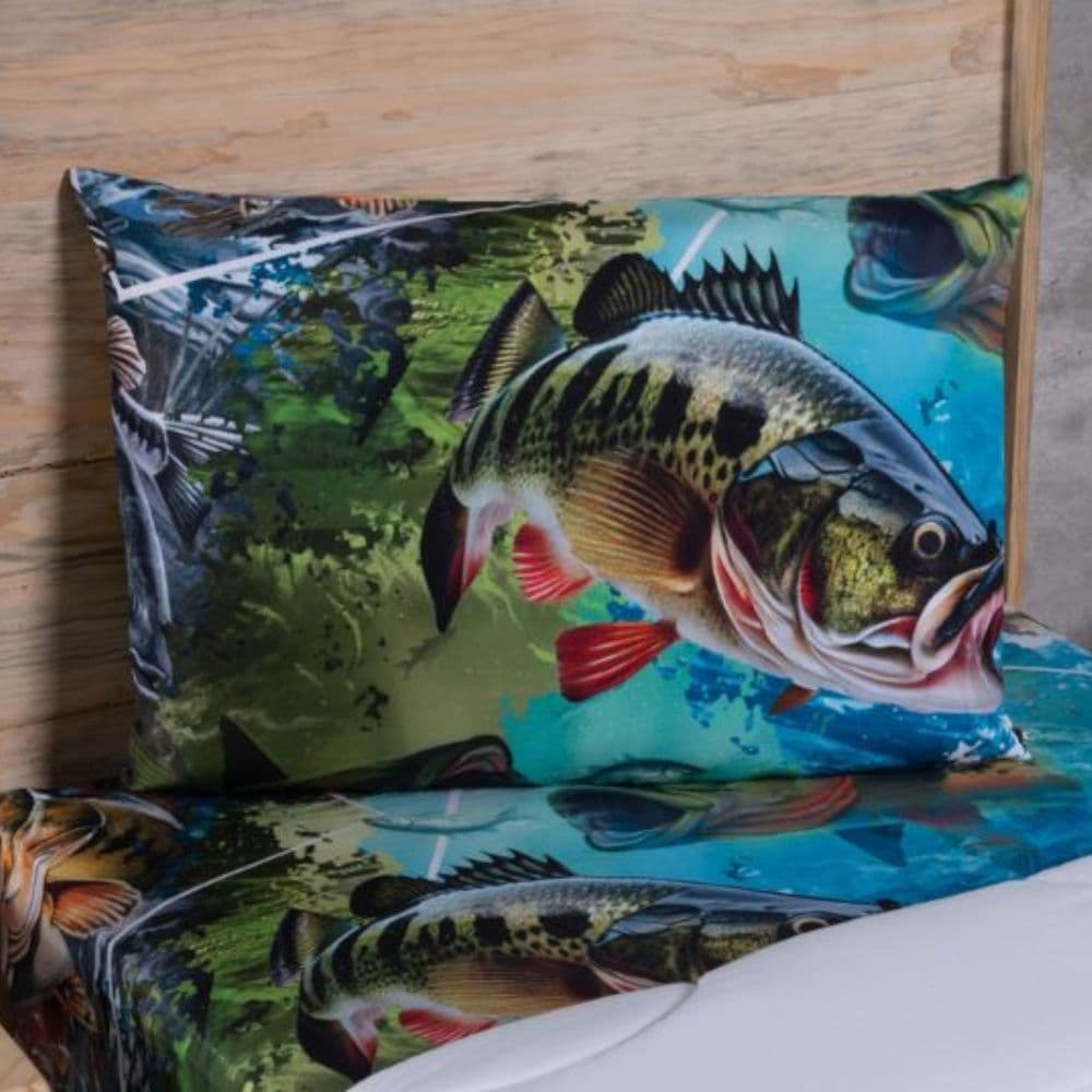 Fronha de Travesseiro Avulsa 01 Peça Dupla Face 65cm x 45cm Estampa Peixe
