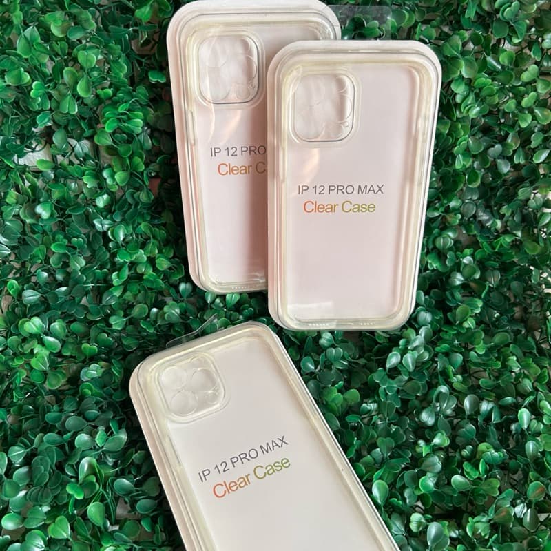 Capa para celular iPhone 12 Pro Max transparente com proteção na câmera