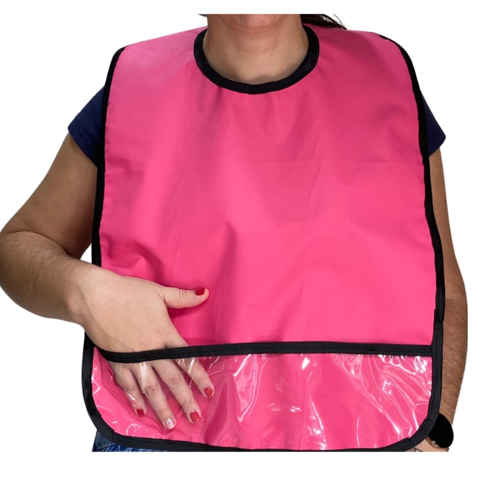 Babete e idoso impermeável com bolso e fechamento em velcro feito em bagum