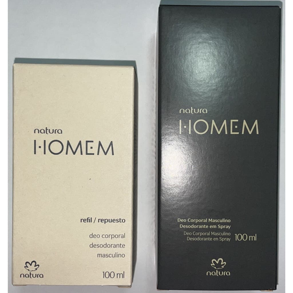 Kit Desodorante Natura Homem tradicional- 100ml cd (completo+refil) -Acompanha Sacolinha de Presente