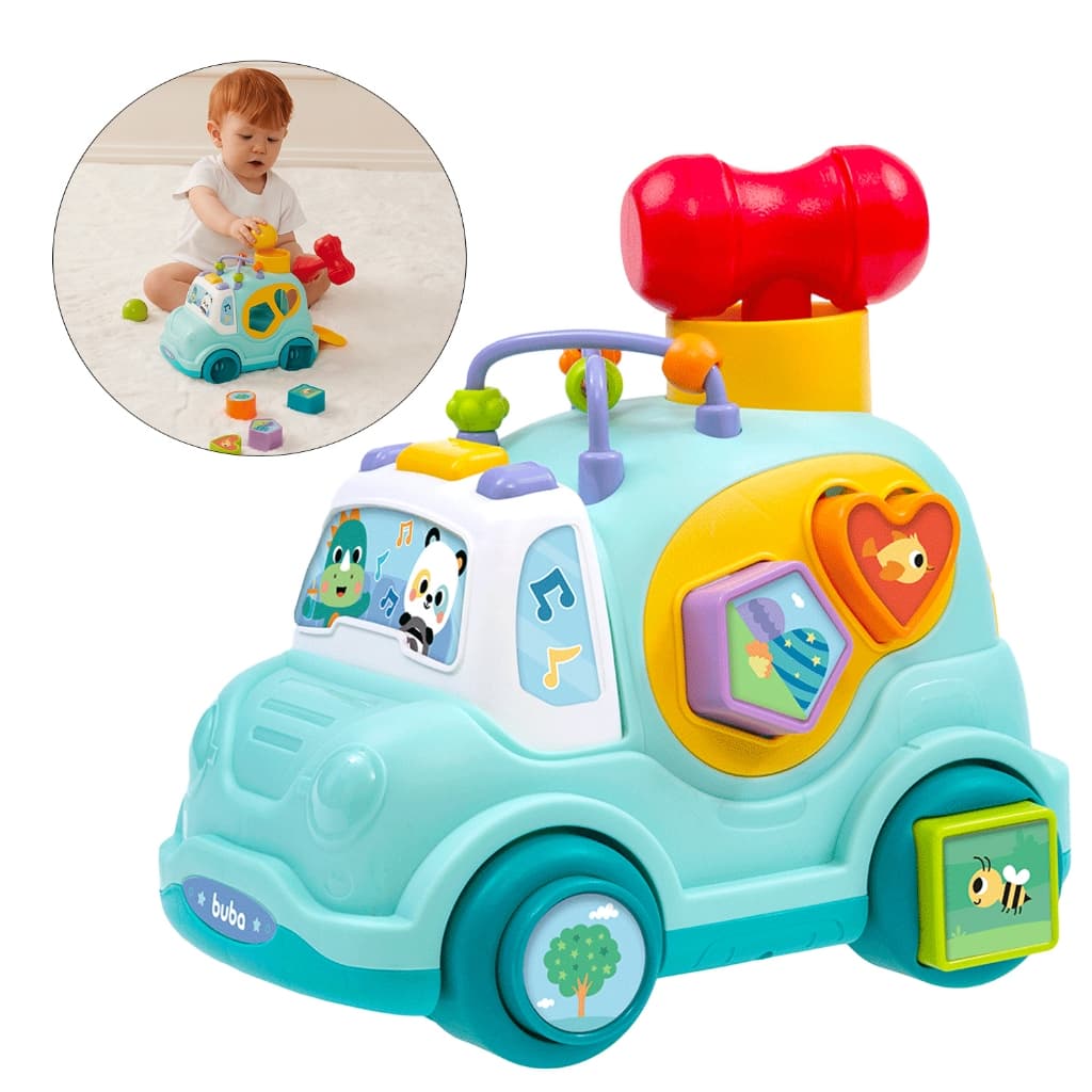 Carrinho Interativo Buba Cores Formas E Sons Brinquedo de Atividades
