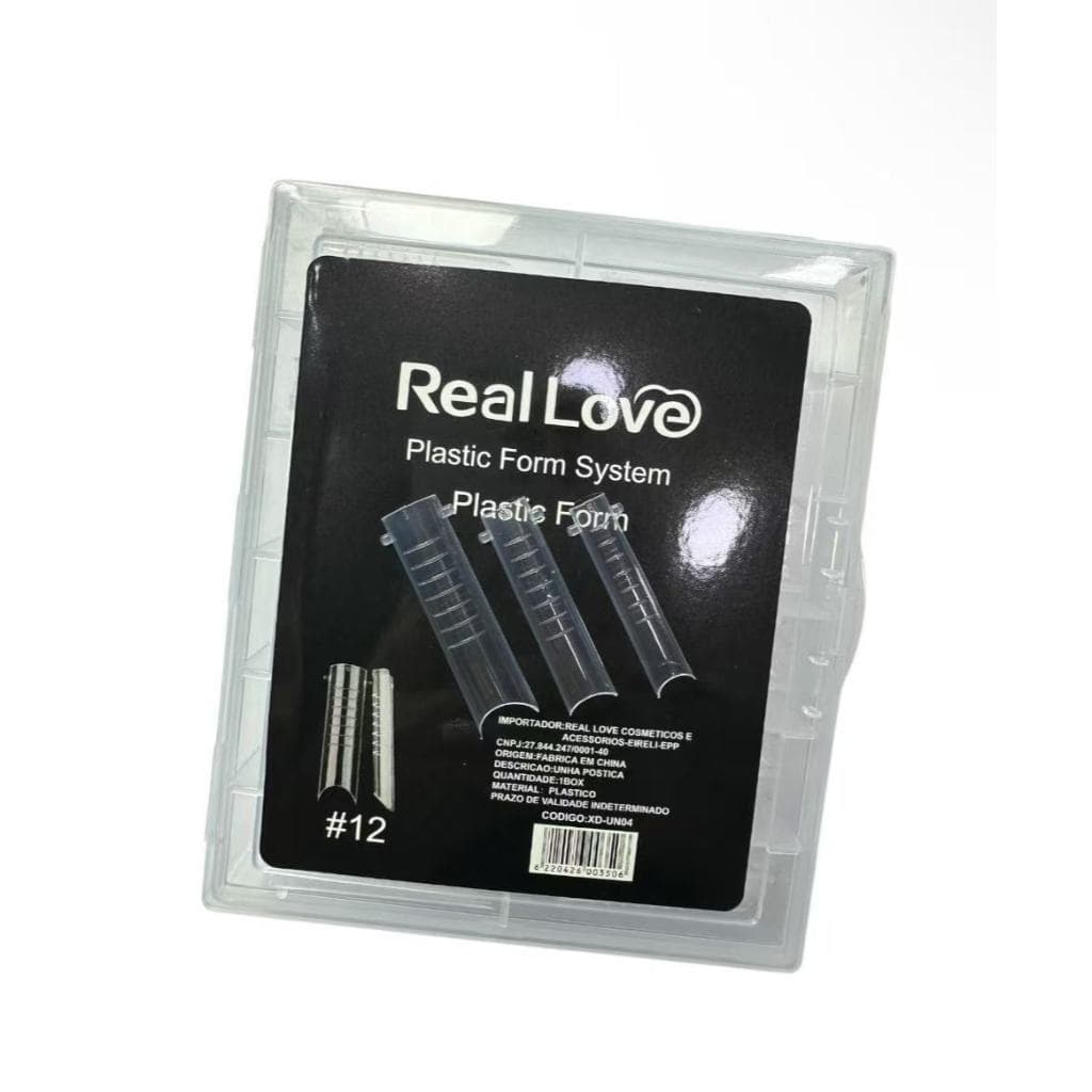 Molde F1 russo plástico para alongamento de unha Acrilico E Polygel 120un - Real Love