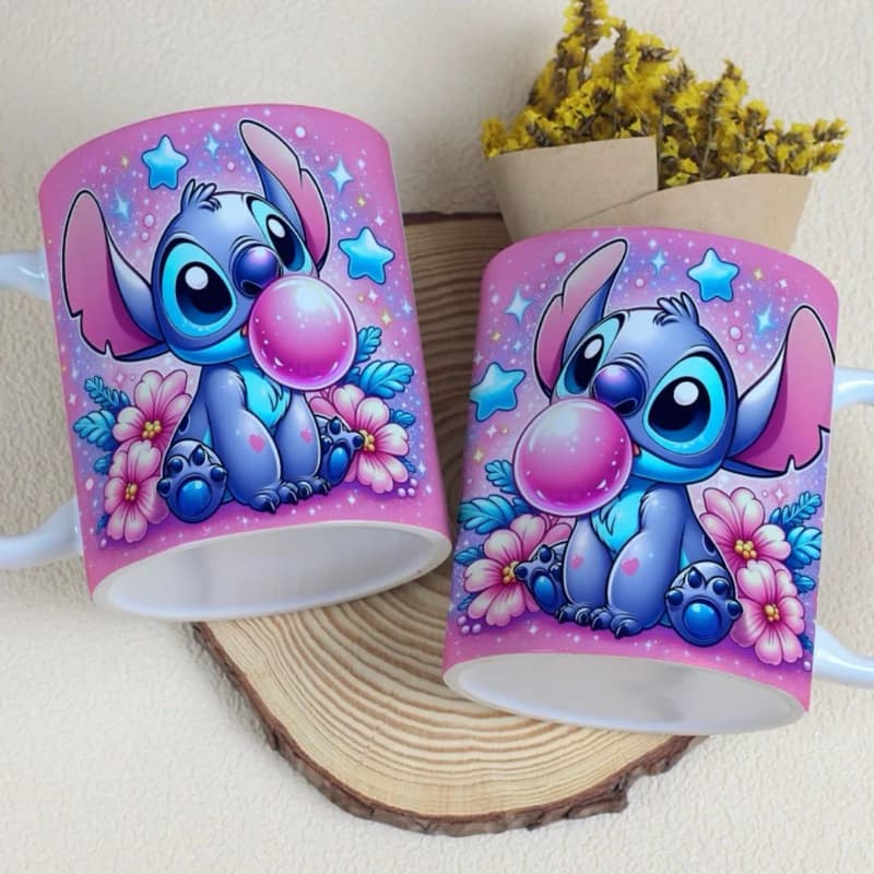 Caneca Personalizada Stitch chiclete