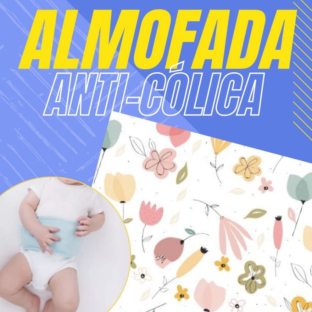Almofada ANTICÓLICA - Bolsa Térmica de Ervas Sementes para bebê - FLORAL CANDY