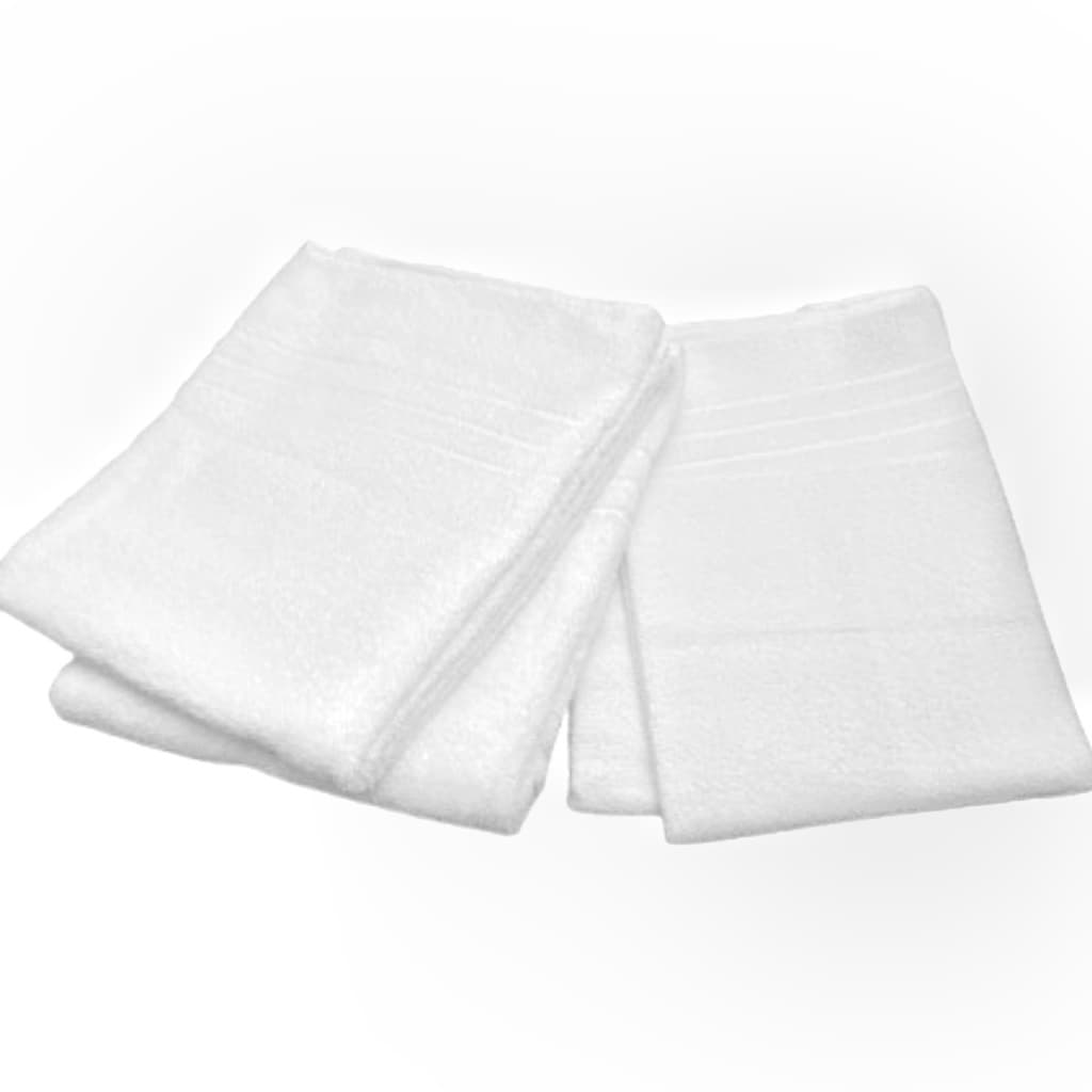 Kit 02 Toalhas de Banho + 02 Toalhas de Rosto Branca Teka Roma Profiline Algodão Macia Absorvente Salão Hotel Pousada