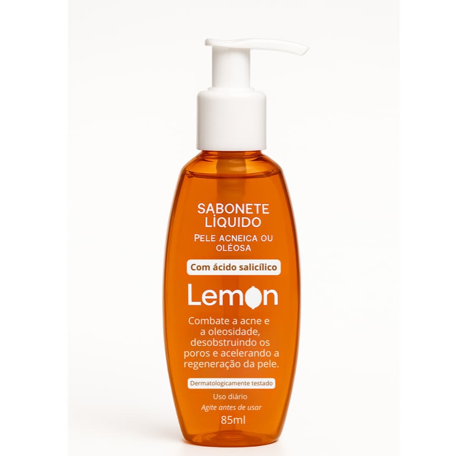 Sabonete Líquido Facial  Lemon Para Pele Com Acne ou Oleosa 85ml
