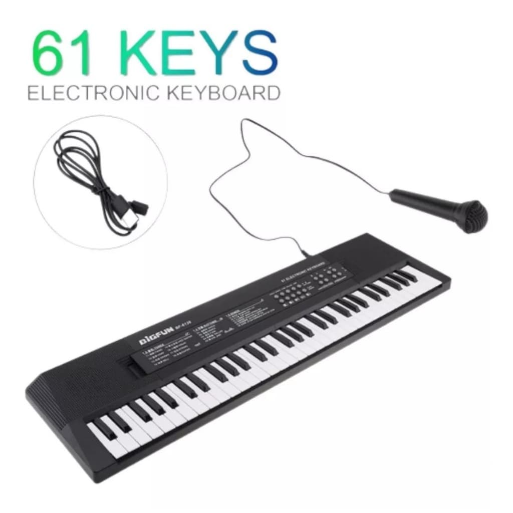 Teclado Eletrônico Órgão Grande 61 Teclas C/ Microfone