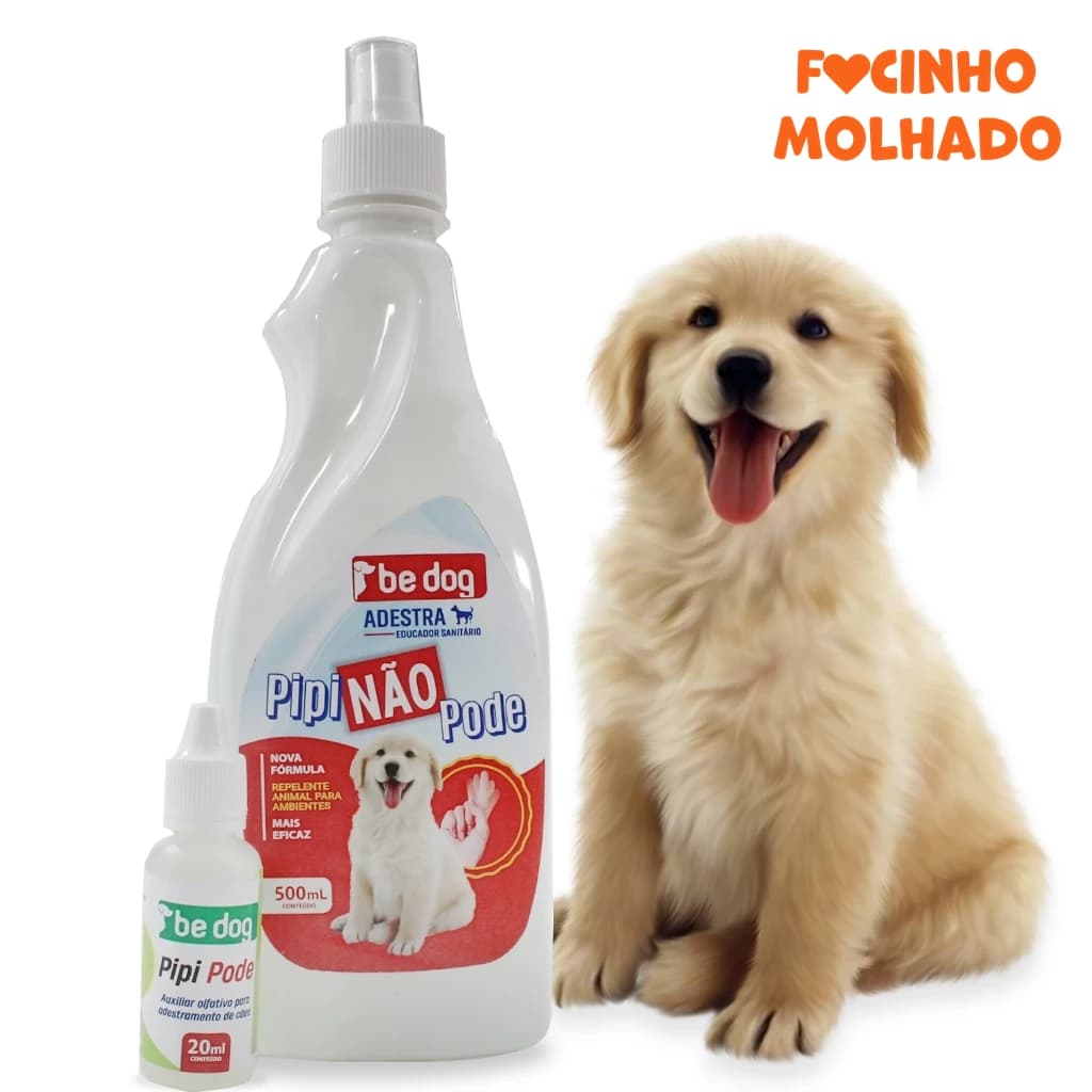 Kit Educador Sanitário para Cães Be Dog Pipi Pode 20ml + Pipi Não Pode 500ml