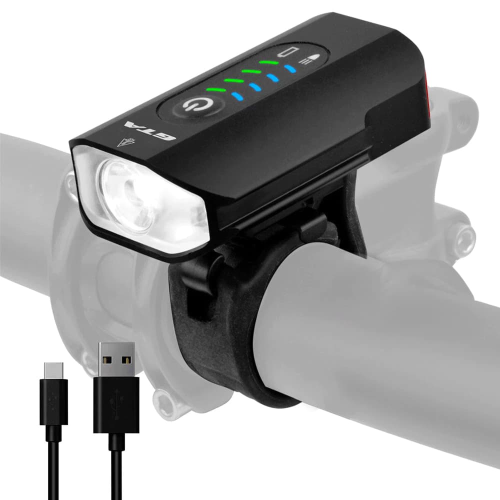 Farol Led GTA 600L Duplo com Sinalizador Traseiro Usb e Suporte de Capacete
