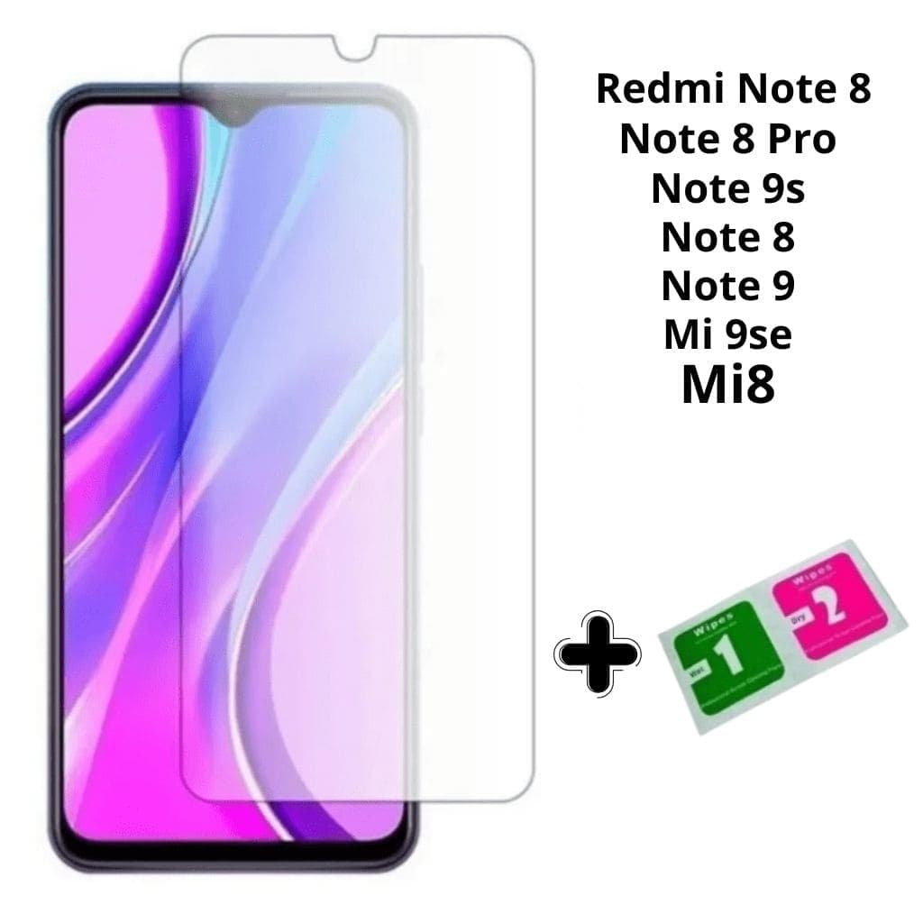Película  de Vidro para Xiaomi Redmi Note 8/9 Note 9s/ Mi9 se/ 8 Pro / Mi8