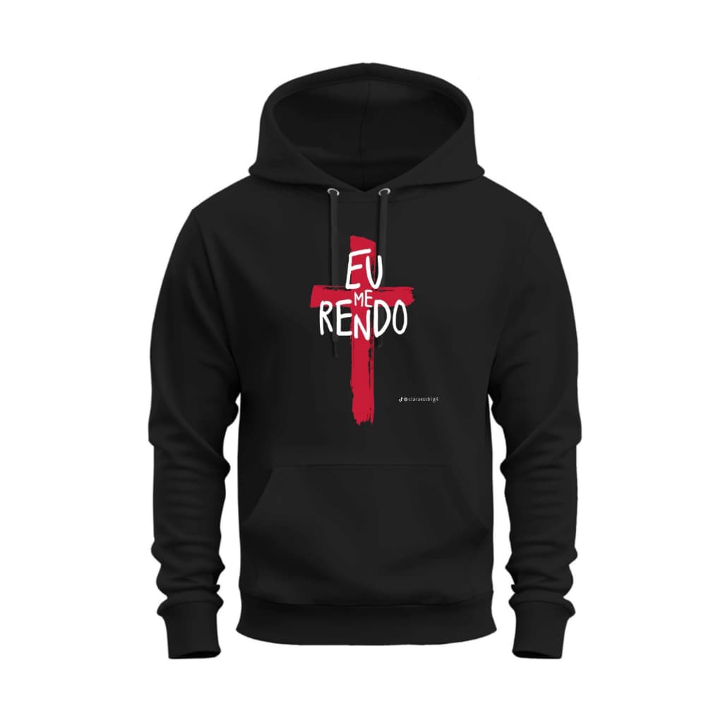 Moletom Canguru Eu Me Rendo Moda Religiosa Blusa de Frio