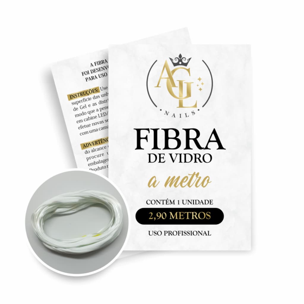 AGL Nails -  Fibra De Vidro a Metro Cordão De 2,90 Metros Original Alongamento de Unhas De Gel