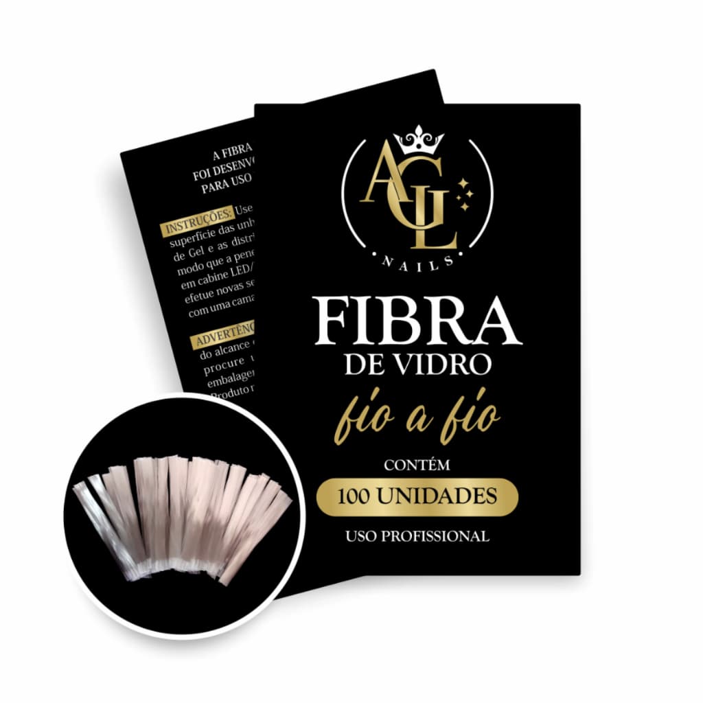 Fibra De Vidro Fio A Fio C/ 100 Unidades AGL Nails Unha Tufo Alongamento de Unhas Gel