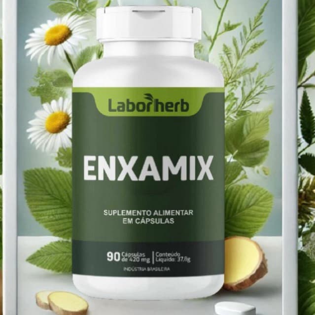 Enxamix Suplemento 100% Natural para Dores de Cabeça e Enxaqueca Composto por malato de magnésio coenzima Q10 e outros