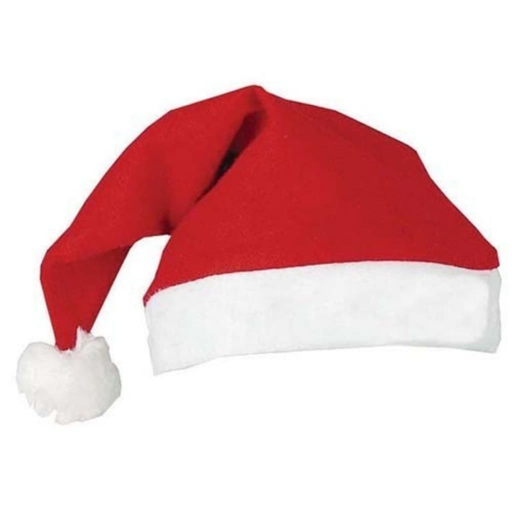 Gorro papai noel veludo Vermelho 40 cm Touca Natal para Adulto Chapéu Cetim Tradicional