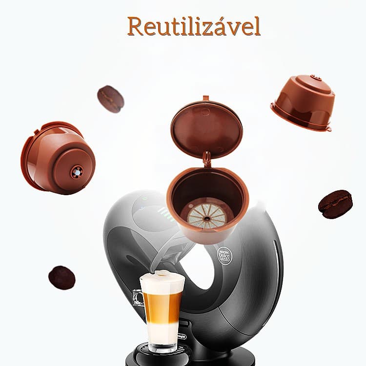 1 Cápsula Reutilizável Recarregável Cafeteira Dolce Gusto