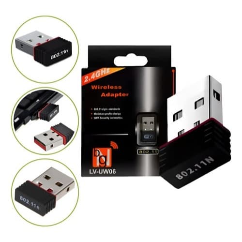 Mini Adaptador Wireless Usb Wifi 1800mbps 2.4ghz para Pc Notebook - ENVIO IMEDIATO