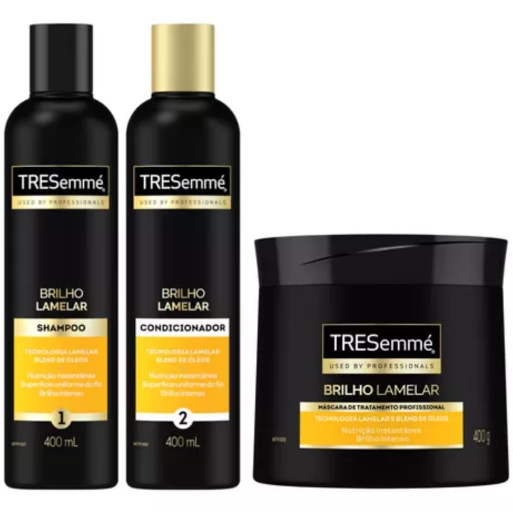 Kit Tresemmé Sh E Cond. 400ml + Mascara Brilho Lamelar