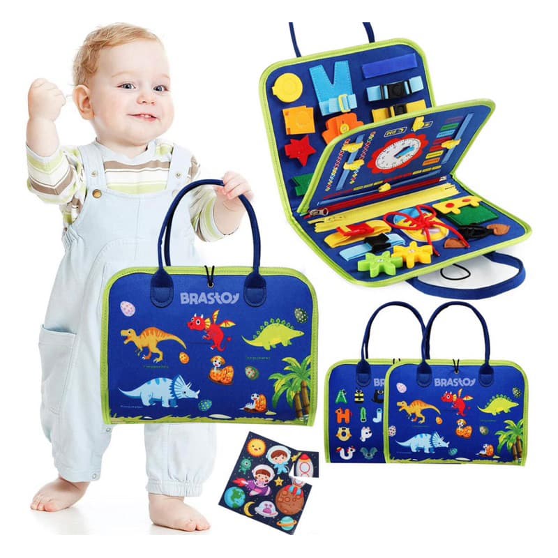 Brinquedo Educativo Infantil Maleta de Atividades Aprendizados Pedagógica Montessori para Bebês Criança