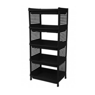 Estante com 5 Prateleiras Organizadora de Plástico Modular Multiuso para Cozinha Quarto Escritório