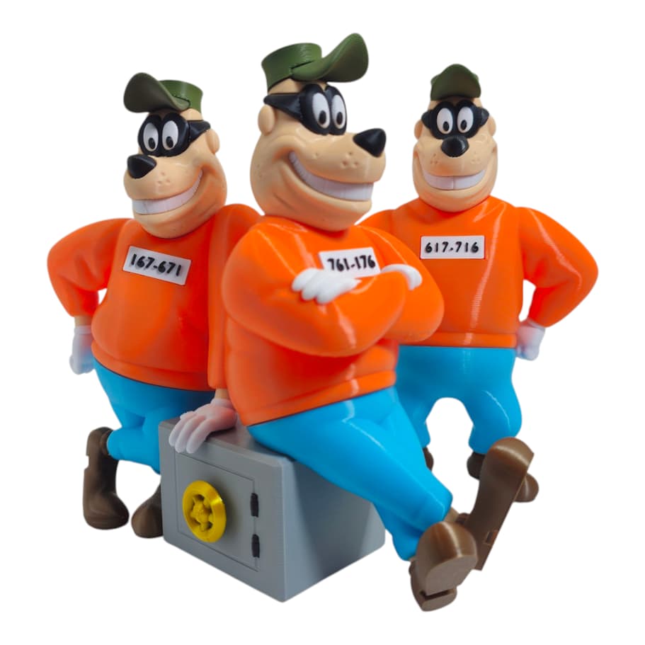 Irmãos Metralha (Beagle Boys) Tio Patinhas Action Figure Colecionável