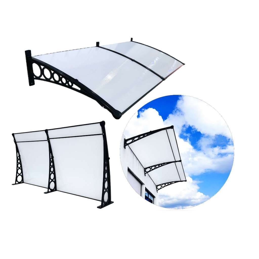 Toldo Imperial em Policarbonato 1,50x0,90m - para Janelas, Portas, Lojas - Com Fita De Vedação