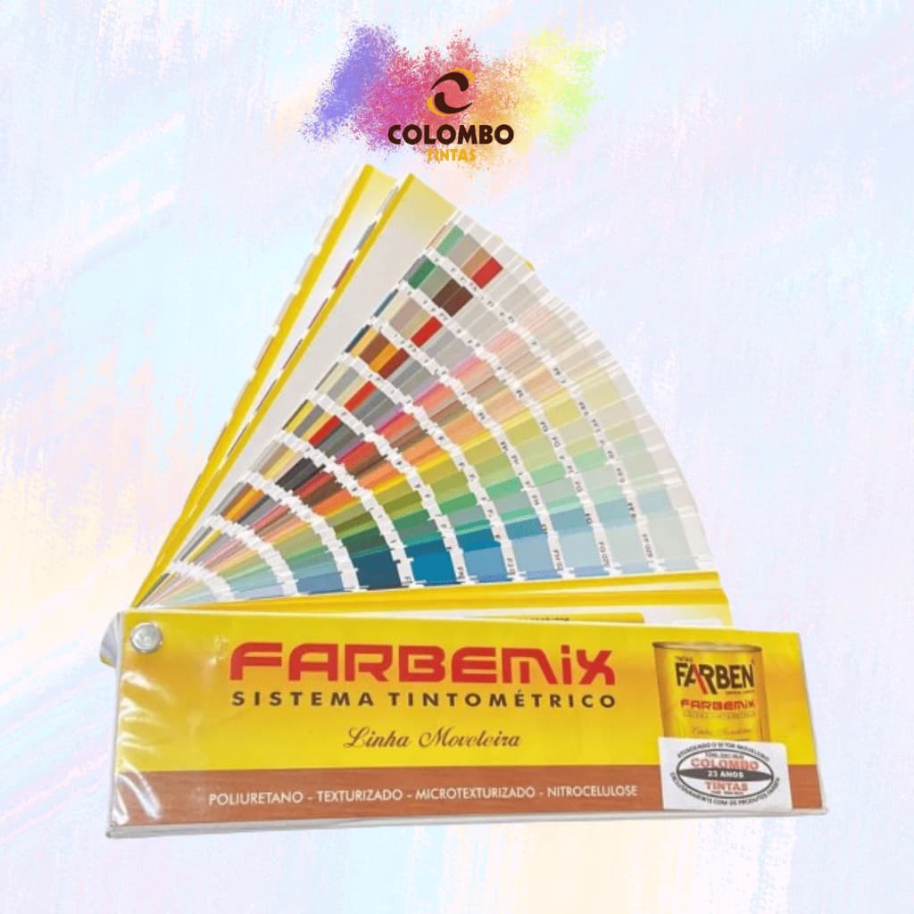 Catálogo de Cores Moveleiro Farbemix / Leque Tintométrico – Profissional e Compacto para Tintas