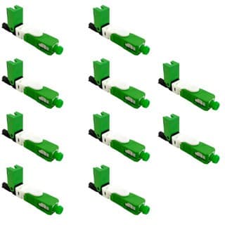 Kit 10 unid. Conector Fibra Óptica Click APC
