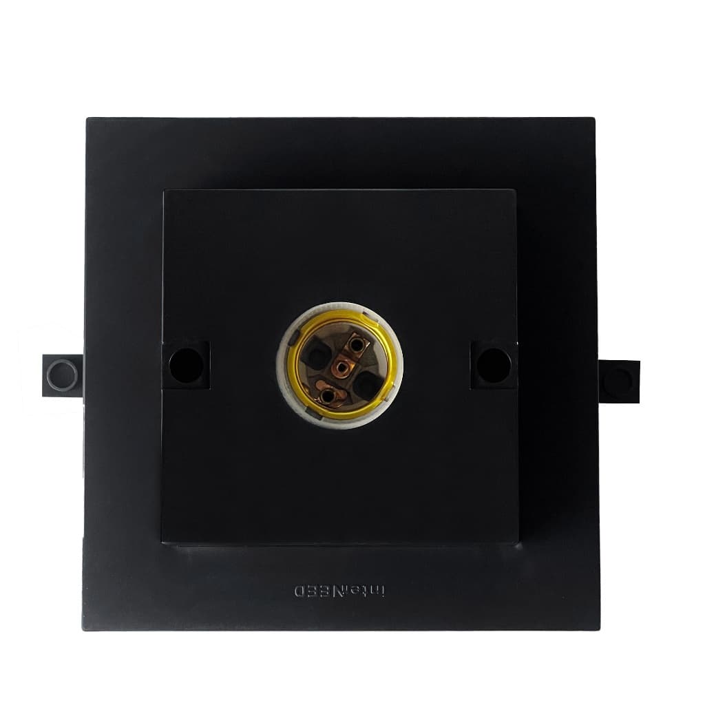 Luminária Plafonier Plafon Quadrado Lâmpada Lustre Teto E27 Soquete Bocal Bivolt 100W 127V 220V