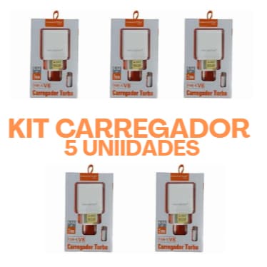 kit 5 Carregador Turbo de Celular Ultra Rápido 5.1A –  H'Maston