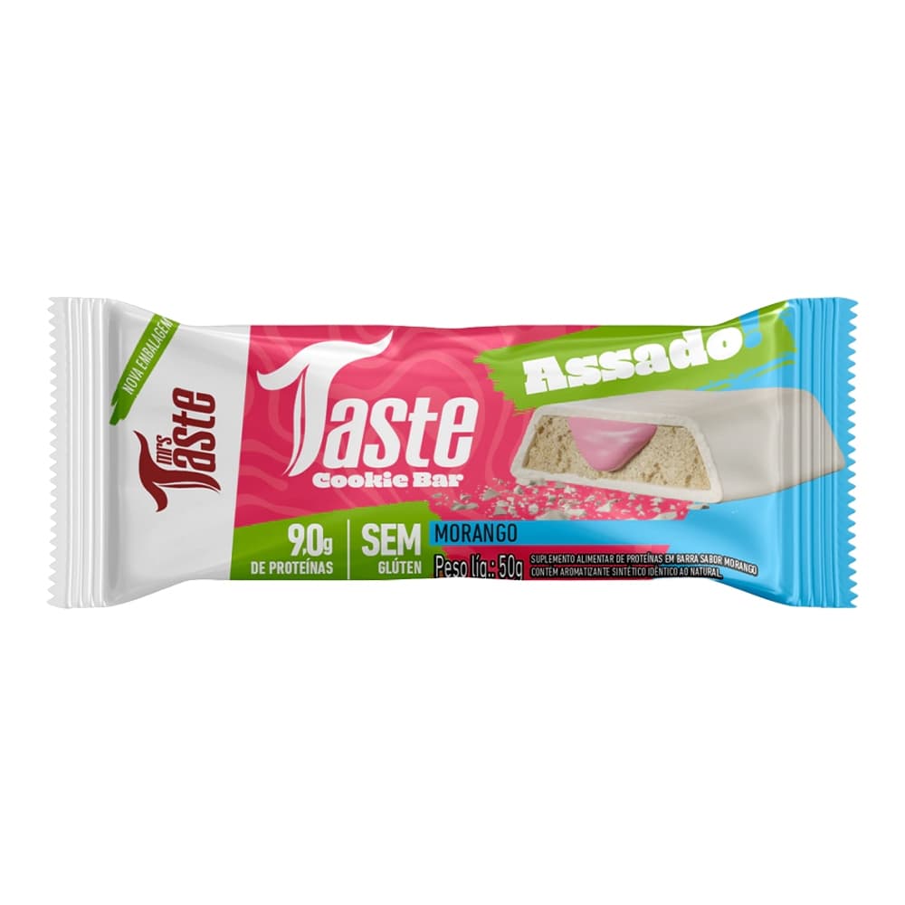 Taste Cookie Bar Mrs Taste (50g) Morango