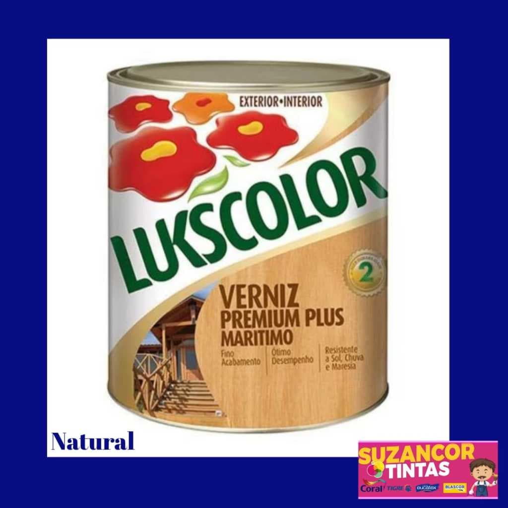 Verniz Premium Plus Luckscolor 900ml nas opões Maritimo/Copal/Tingidor