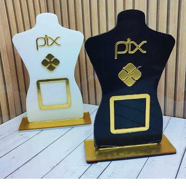 Placa pix Qrcod /Formato de manequim