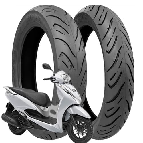 Par de pneus NOVOS para Honda Lead 100/90-10 + 90/90-14 Sport R - 5 anos de garantia