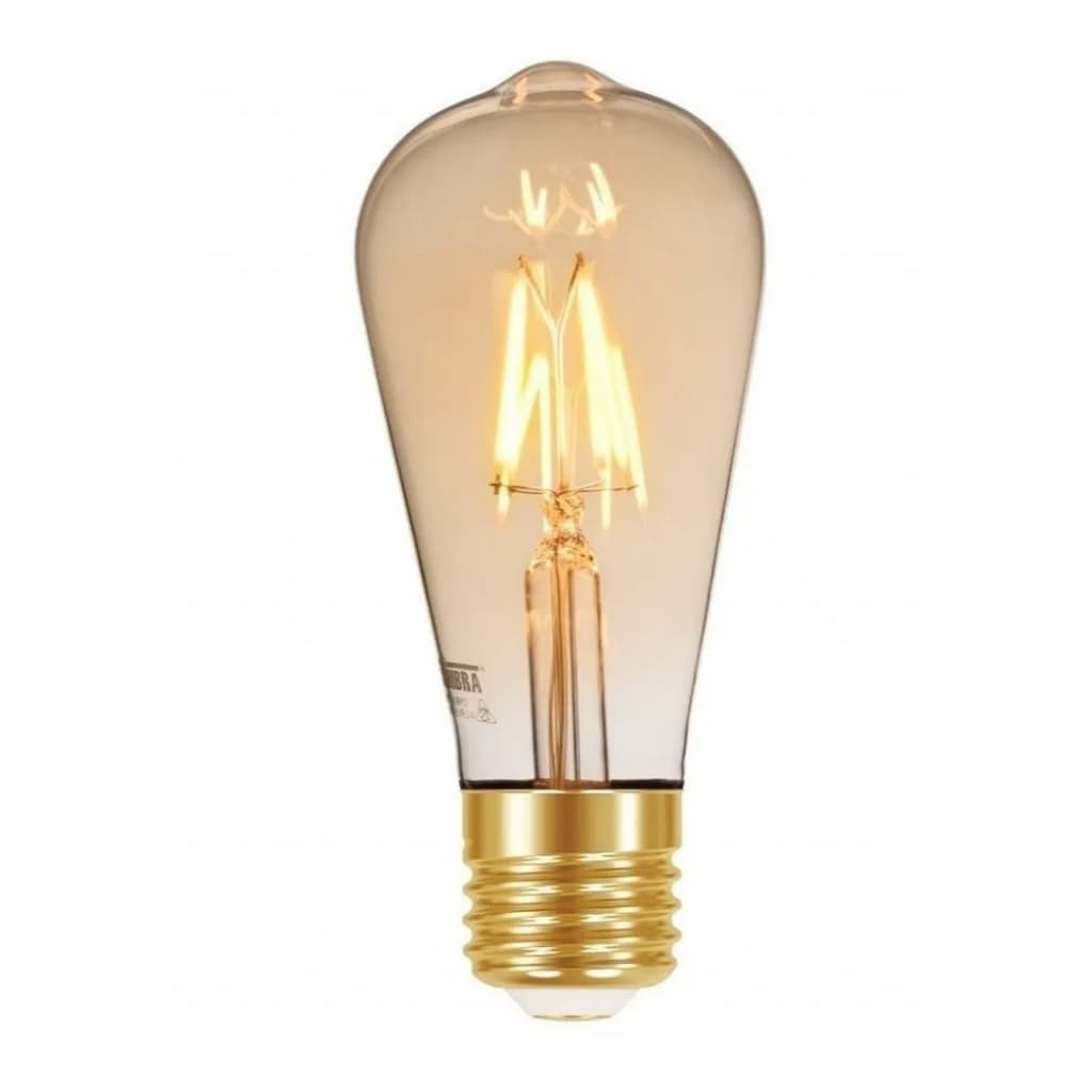 Lâmpada Led Filamento Vintage St64 4w Âmbar E27 Taschibra