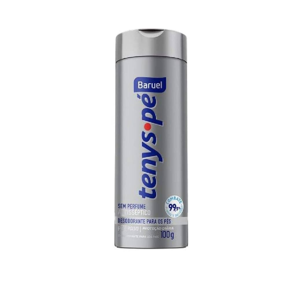 Talco Desodorante para os Pés Antisséptico Pó 100g Tenys Pé Baruel - Escolher