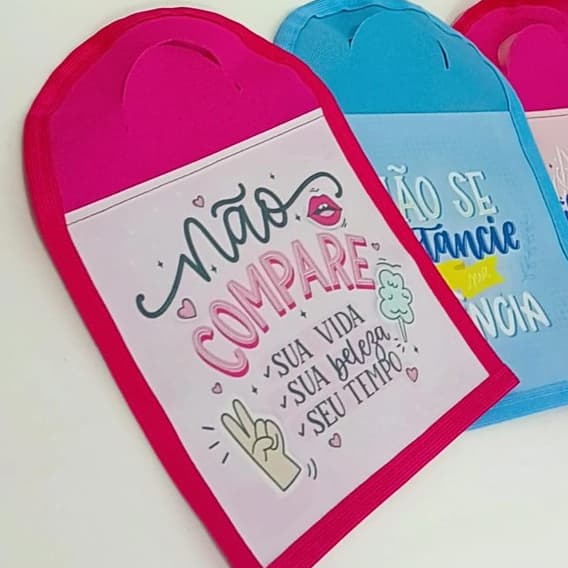 Lixeira de carro  Frases a Pronta entrega Lixo de carro Feminina Rosa