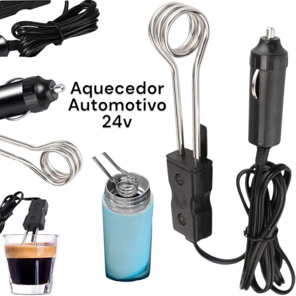 Ebulidor Água Rabo Quente Portátil 24v Automotivo Caminhão Aquecedor