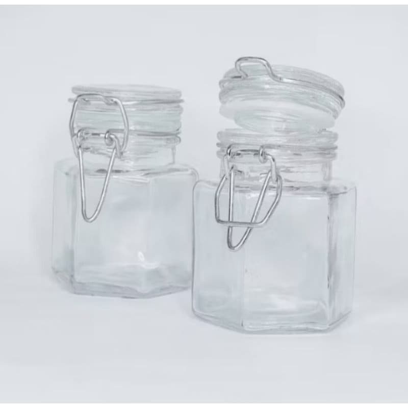 2-potes hermetico porta tempero condimentos 90ml sextavado