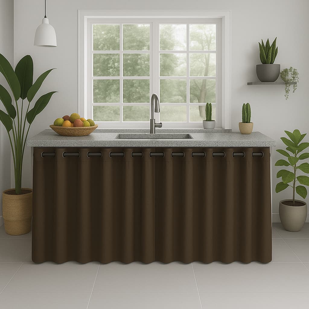 Cortina Pia De Cozinha Pvc Impermeavel E Antimofo 2,80x0,80