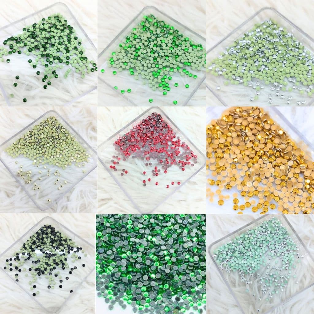 Strass Hotfix Sextavado Termocolantes de Metal 2mm - 1200 Unid Varias Cores
