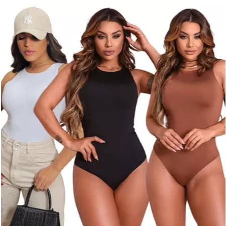 Body Feminino Zara Body Feminino Suplex Com Forro Manga Curta Liso Basico Bori Roupa Feminina