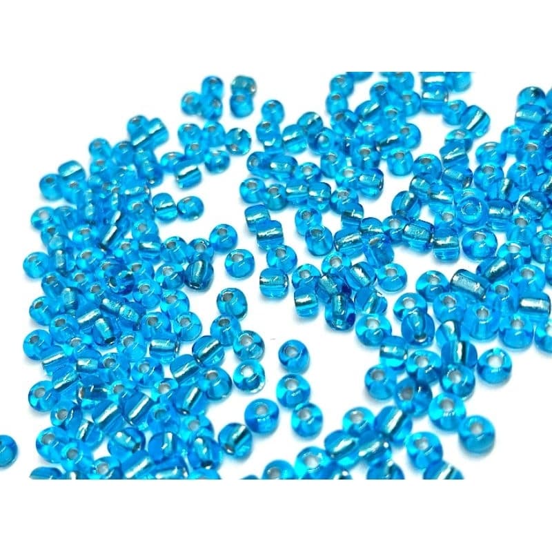 Missangão 6/0 Azul Claro Cristal  500gr - Miçanga- Missanga