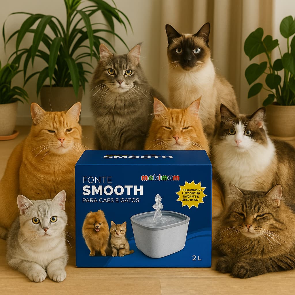 Fonte de Água Para Pet Água Fresca em Todos os Momentos, Cães e Gatos
