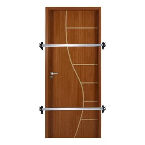 Tranca Antifurto Para Porta 2 Barras 1,10m Com 4 Suportes