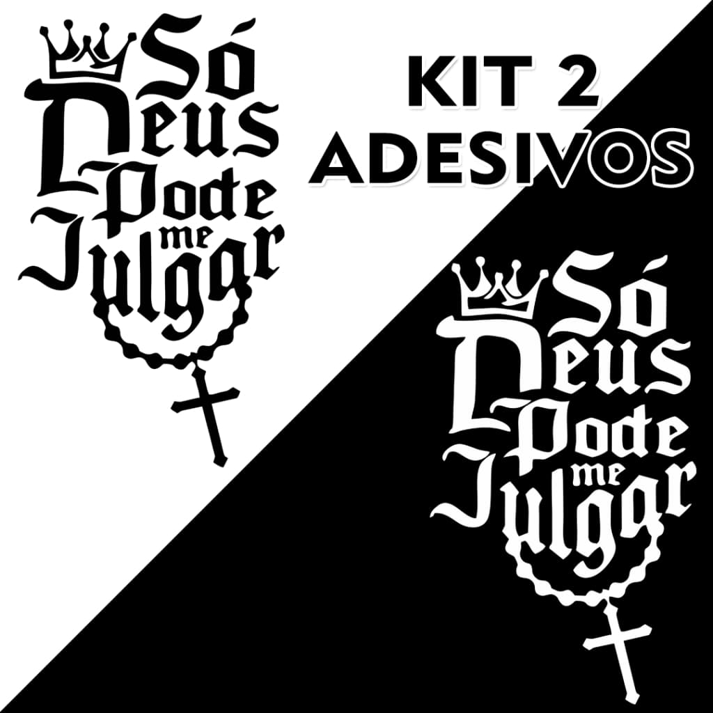 Adesivos Só Deus Pode Me Julgar Cruz Moto Capacete Carro 1 ou 2 Unidades