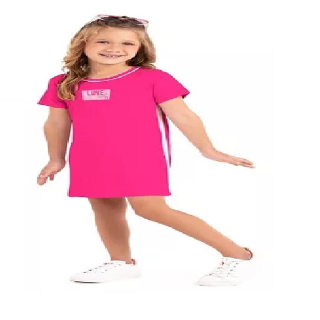 Vestido Infantil Ribana Canelada Menina Kids Teen