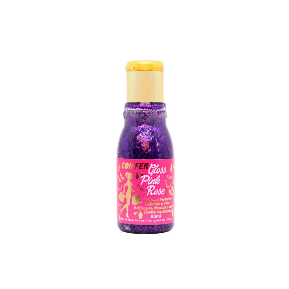 Coiffer Gloss Pink Rose 80ml | Brilho Extremo e Proteção Térmica | Cabelos Renovados